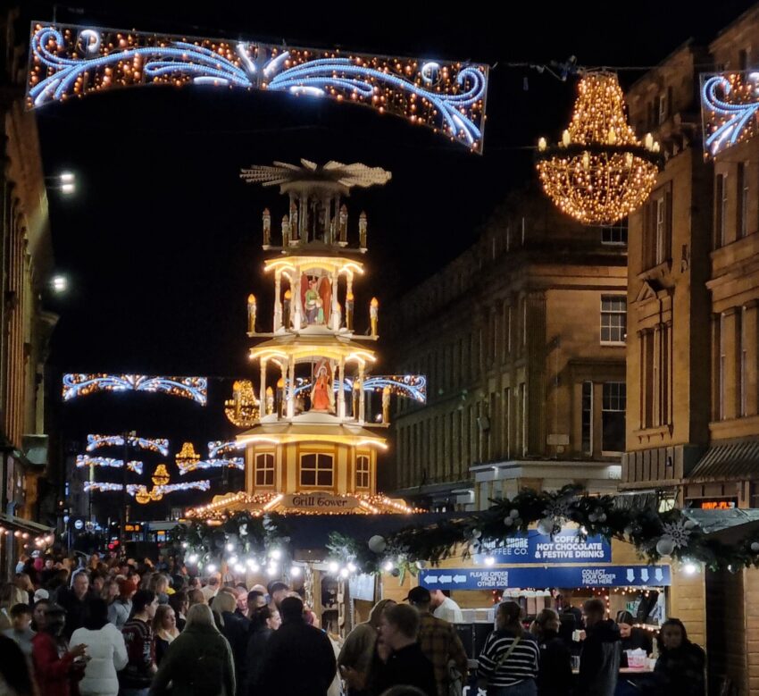 Picture shows the Christmas market in Newcastle.